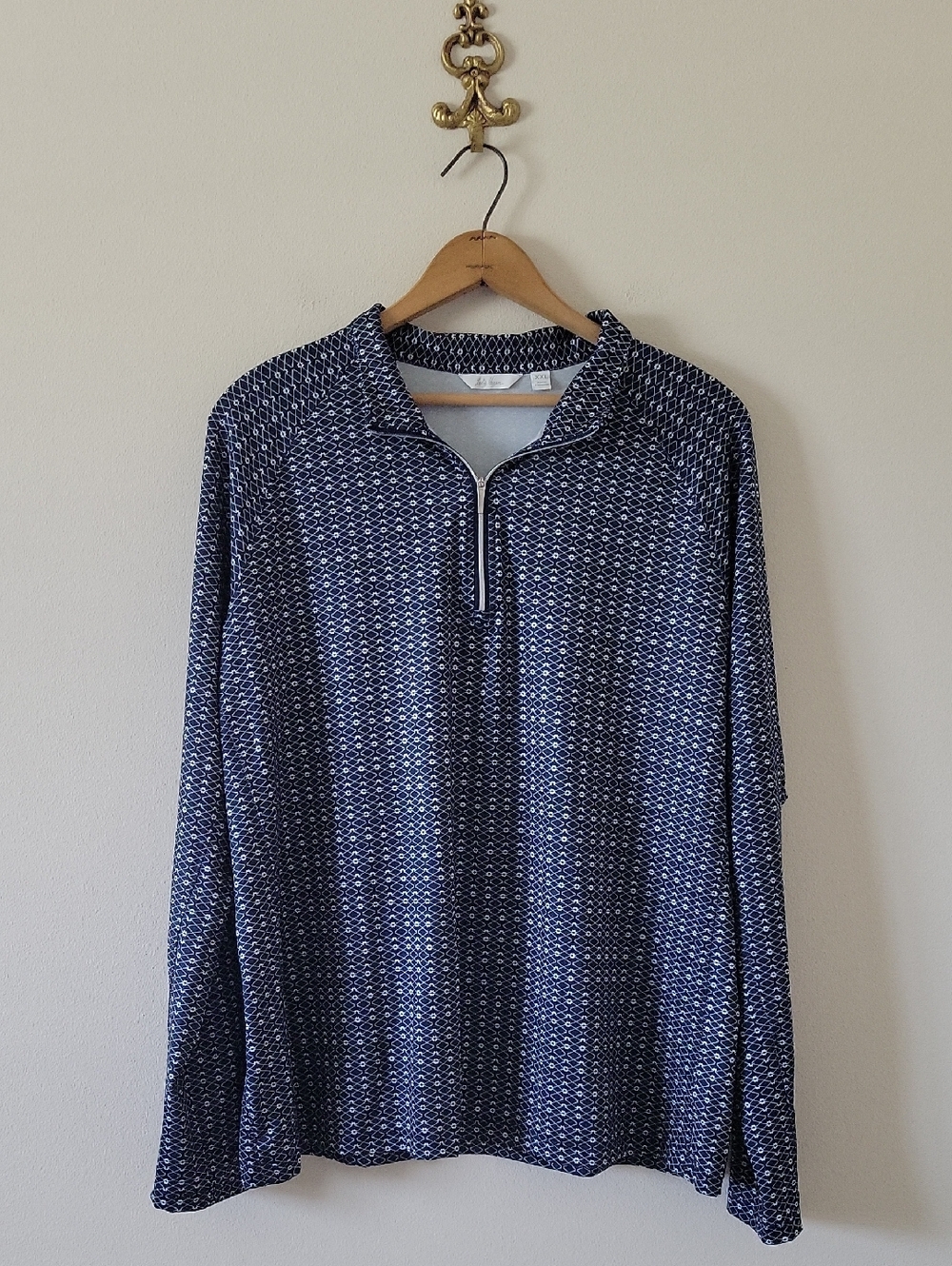Lady Hagen Navy White‎ UV Long Sleeve 1/4 Zip Size XXL